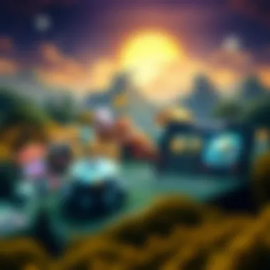 A virtual landscape showcasing various casino games and options available at 888 Free Casino.