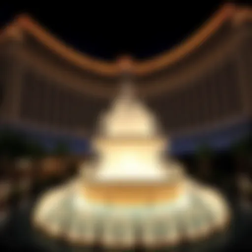 Exterior view of Bellagio showcasing its iconic fountain