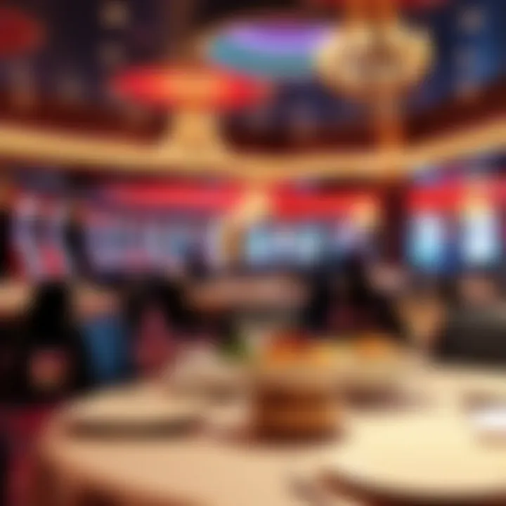Exquisite dining setting in a casino restaurant