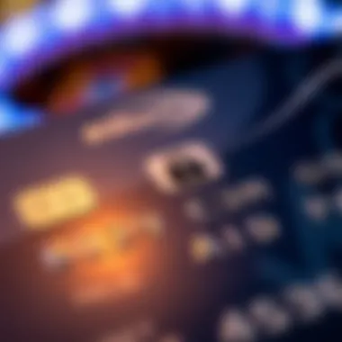 Close-up of security features on the Borgata prepaid card