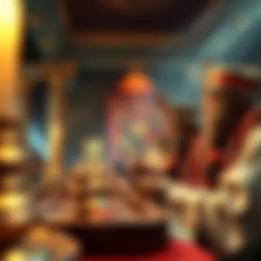 Historical depiction of ancient betting practices