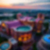 Aerial View of Caesars Horseshoe Casino Aerial view of Caesars Horseshoe Casino Indiana showcasing its grandeur