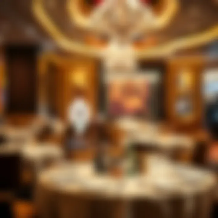 Exquisite Dining at Caesars Horseshoe Casino Elegant dining area with exquisite cuisine at Caesars Horseshoe Casino