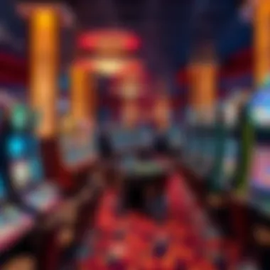 Diverse casino gaming floor showcasing various table games and slot machines