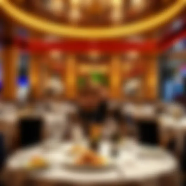 Elegant dining area within Casino Monticello featuring gourmet dishes