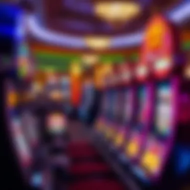 Themed Slot Machines in a Casino Interior of a casino showcasing themed slot machines