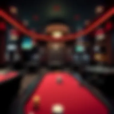 The Lively Atmosphere of Poker Rooms Vibrant interior of a poker room