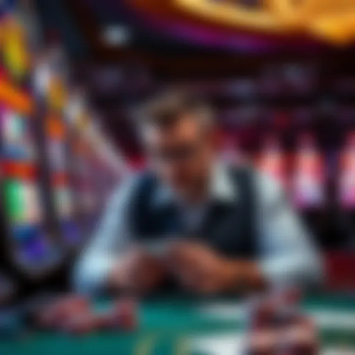 Mastering Video Poker Strategies A skilled player analyzing cards and strategies for video poker