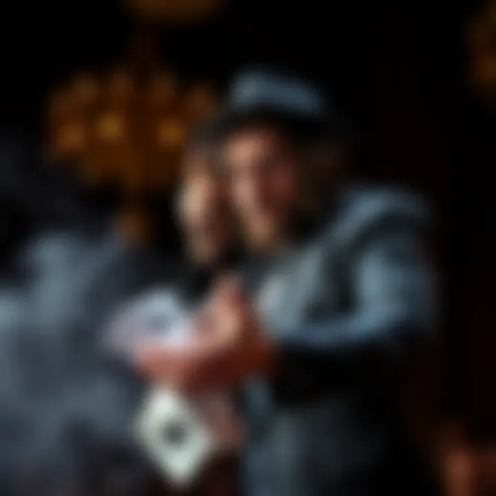 Theatrical Magic Unveiled A dramatic moment captured from Criss Angel's show, illustrating the blend of magic and theatricality