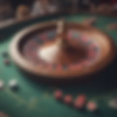 Exciting Roulette Experience A close-up of a roulette wheel and betting layout, showcasing the excitement of casino gaming.