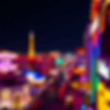 Vibrant Nightlife of Las Vegas Aerial view of the Las Vegas Strip at night