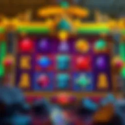 The vibrant game interface of Asgardian Stones showcasing its unique symbols