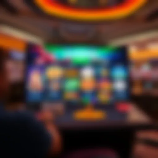 Virtual Casino Experience A virtual casino interface showcasing diverse gaming options