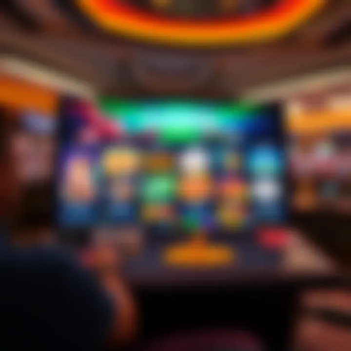 Virtual Casino Experience A virtual casino interface showcasing diverse gaming options