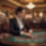 Elegant blackjack table at Caesars Palace