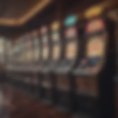 A casino floor filled with various buffalo slot machines