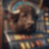 Intricate design of a buffalo slot machine featuring vibrant graphics