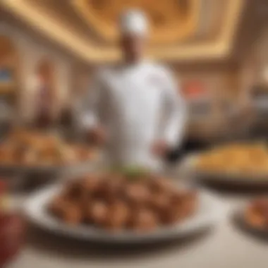 Exquisite dining setting featuring diverse culinary offerings at Caesars Rio