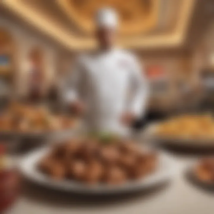 Exquisite dining setting featuring diverse culinary offerings at Caesars Rio