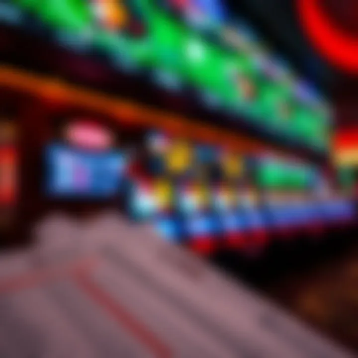 Betting Slips and Live Sports Screens Close-up of betting slips and screens displaying live sports events at Caesars Sportsbook.