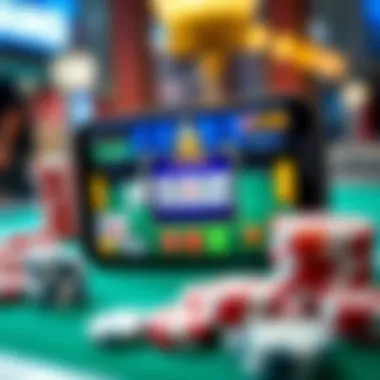 Interactive Card Game Interface User interface of a card game app on an iPhone screen