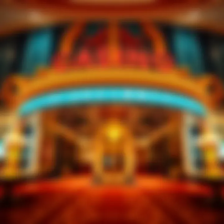 Luxurious casino entrance welcoming visitors