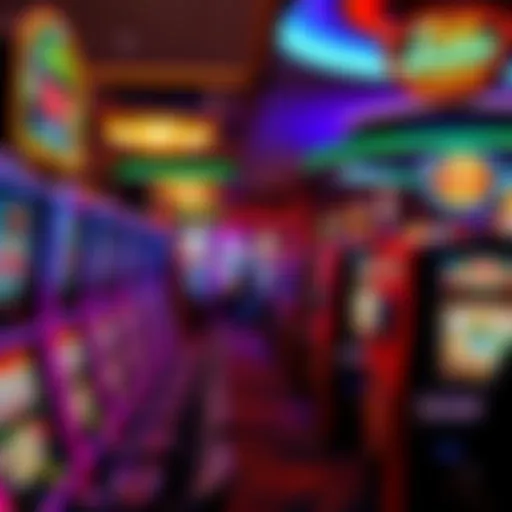 Vibrant casino gaming floor filled with slot machines