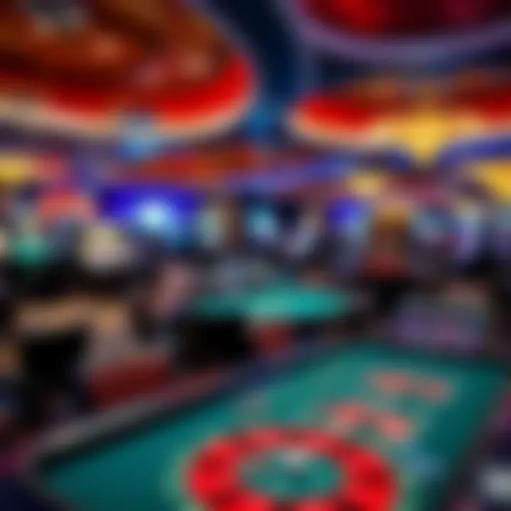 Diverse selection of table games at a casino