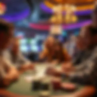 Engaging Card Game Group enjoying a card game in a casino setting
