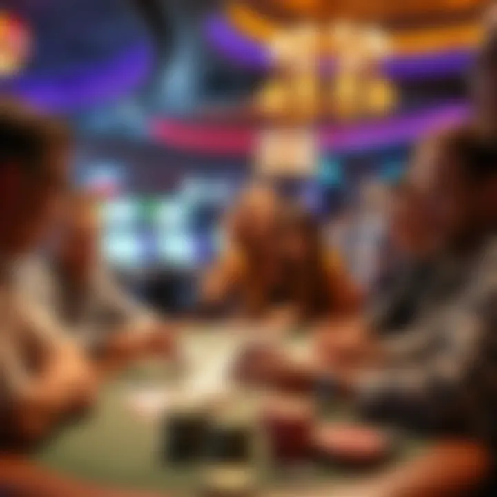 Engaging Card Game Group enjoying a card game in a casino setting