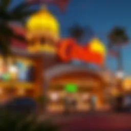 Exterior view of a popular casino near Glendale