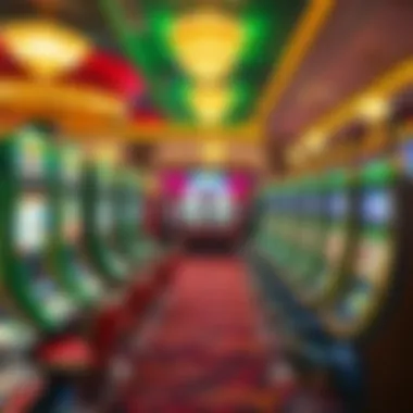 Diverse Gaming Options at Ceasar Casino A vibrant gaming floor filled with diverse slot machines