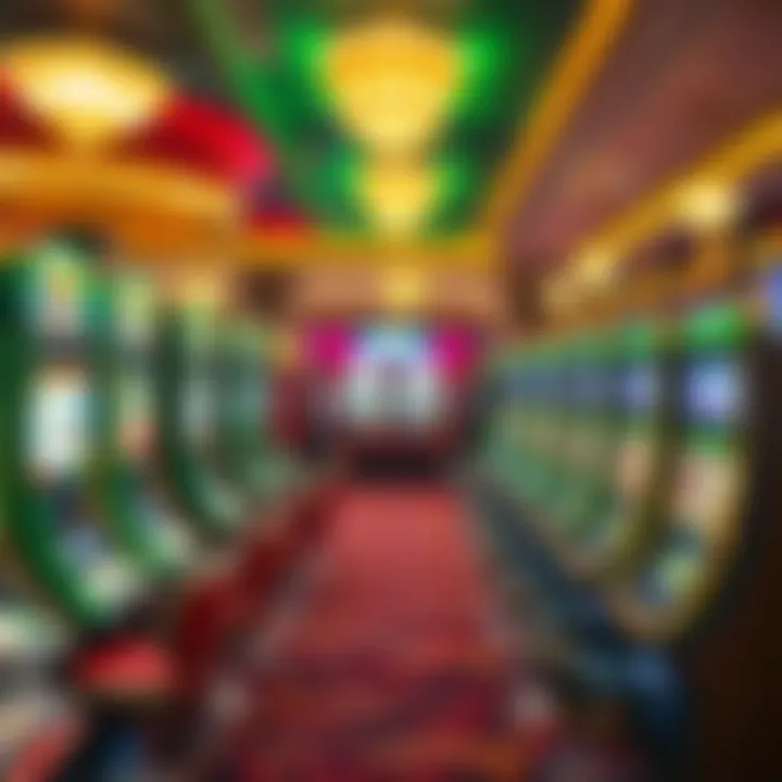 Diverse Gaming Options at Ceasar Casino A vibrant gaming floor filled with diverse slot machines