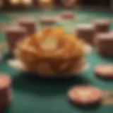 Doubledown chips on a casino table