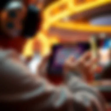 Mobile Gaming with Dragonplay Player engaging with Dragonplay Slots on a mobile device