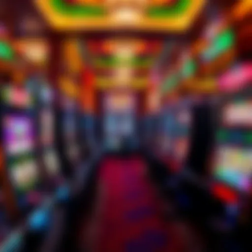 Vibrant gaming floor with diverse slot machines