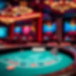 A digital table setup featuring EZ Baccarat