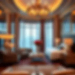 Luxurious suite with elegant decor at Caesars Palace