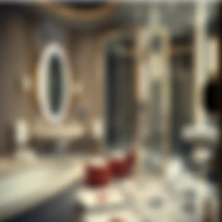 Modern Amenities in Opulent Bathroom Opulent bathroom with modern amenities and design