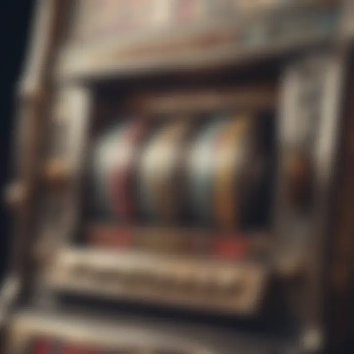 Vintage slot machine with classic symbols