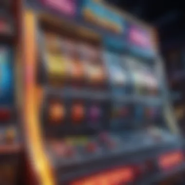 Colorful online slot machine interface