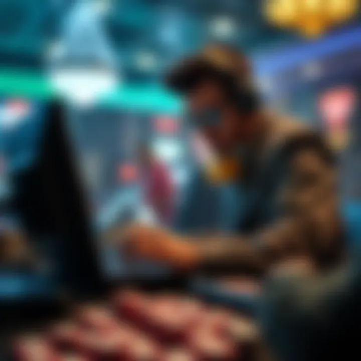 Strategic Gameplay in Online Gambling Visual depiction of strategic gameplay in online gambling