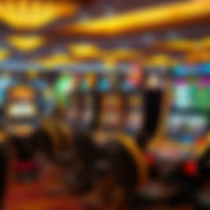 Diverse Gold Pays Slot Machines in Casino Variety of gold pays slot machines in a casino setting