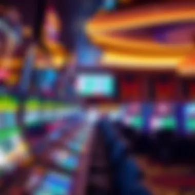 Diverse betting options displayed on screens at the casino A variety of sports betting options available