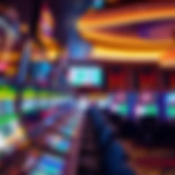 Diverse betting options displayed on screens at the casino A variety of sports betting options available