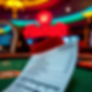 A close-up of a betting slip featuring various sports options