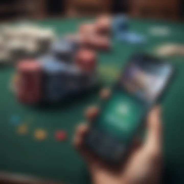 Top poker apps displayed on iPhone screen