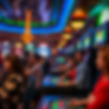 Gaming Experience in Irish Casinos A lively scene of patrons enjoying Irish-themed gambling games