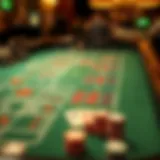 Craps table layout showcasing betting options