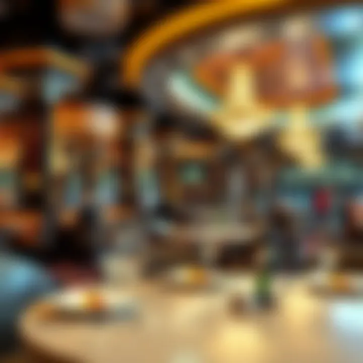 Vibrant dining area within MGM Grand featuring a variety of culinary options.